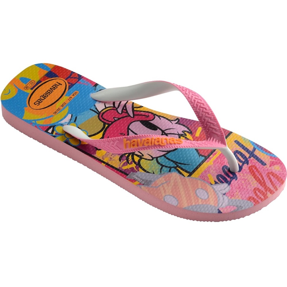 NWT HAVAIANAS Minnie & Daisy Duck Flip Flops  SZ 6-7 / 37-38 - Picture 2 of 16